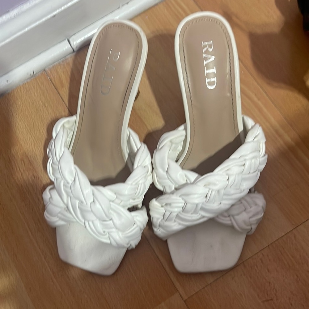 White low mules